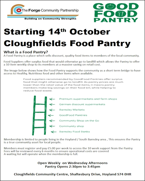 Food Pantry Starting 14 October 2:30pm-3:45pm